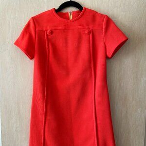 Vintage mod orange shift dress